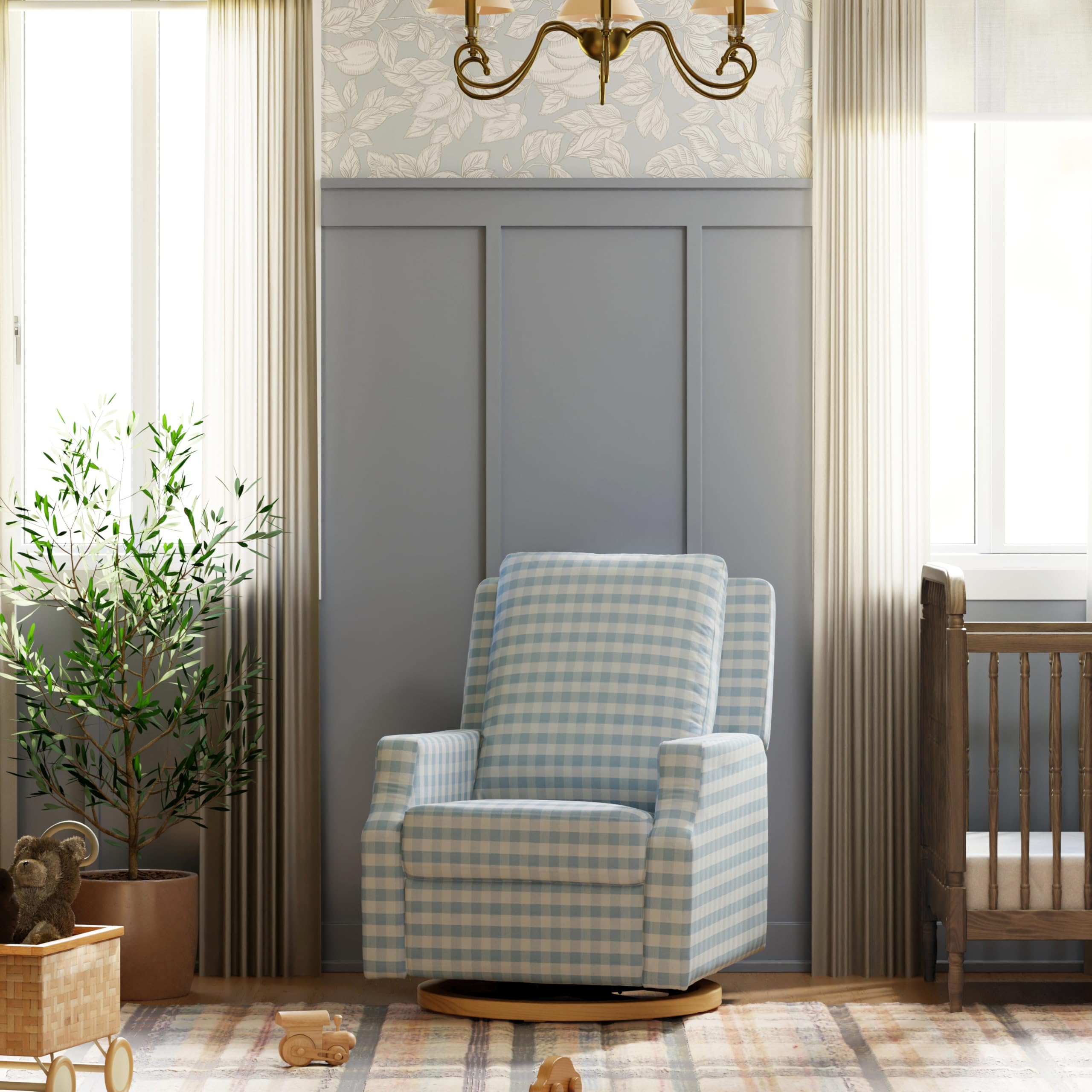 Namesake Crewe Electronic Recliner and Swivel Glider in Blue